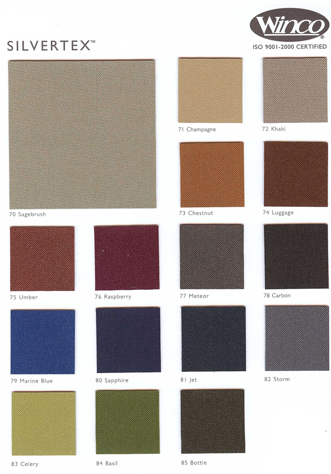 Winco SilverTex colors